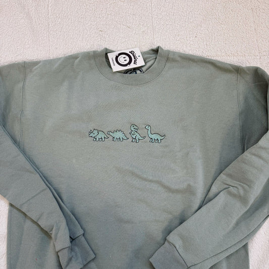 Baby Dinos Ready To Ship Embroidered Crew - Size Small
