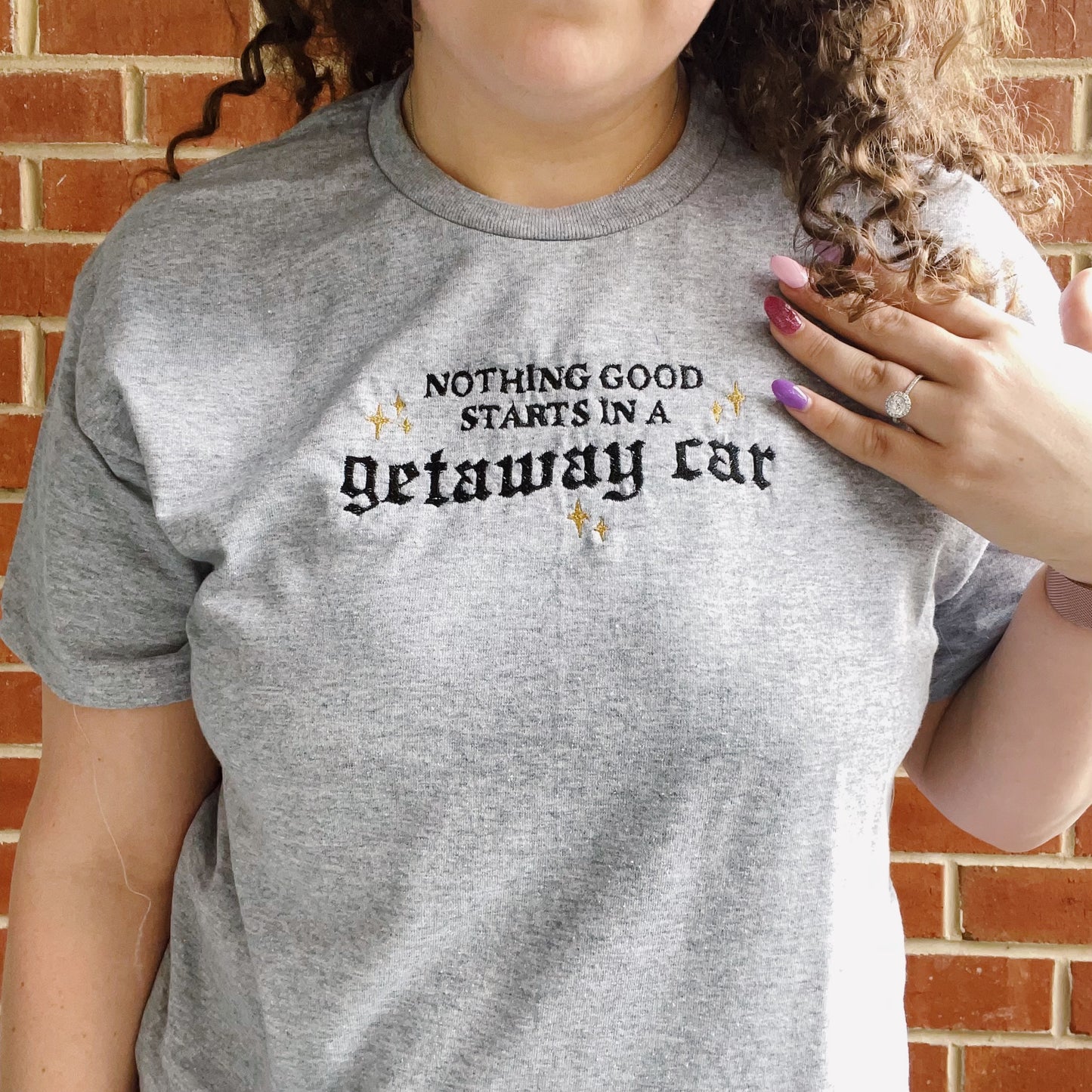 Getaway Car Taylor Inspired Embroidered T-Shirt