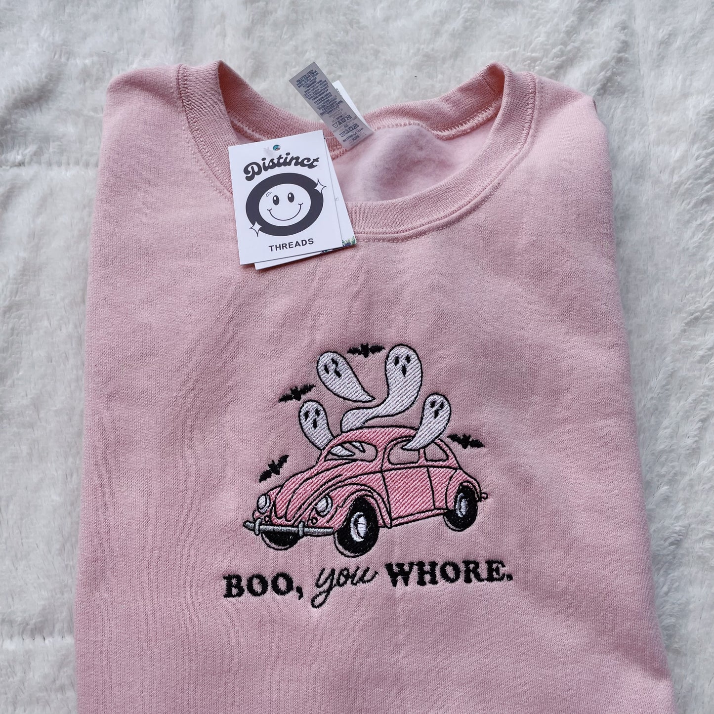 Boo You Whore Mean Girls Inspired Embroidered Crewneck Sweatshirt