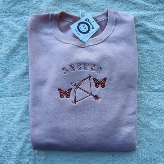 Archer Taylor Inspired Embroidered Crewneck Sweatshirt