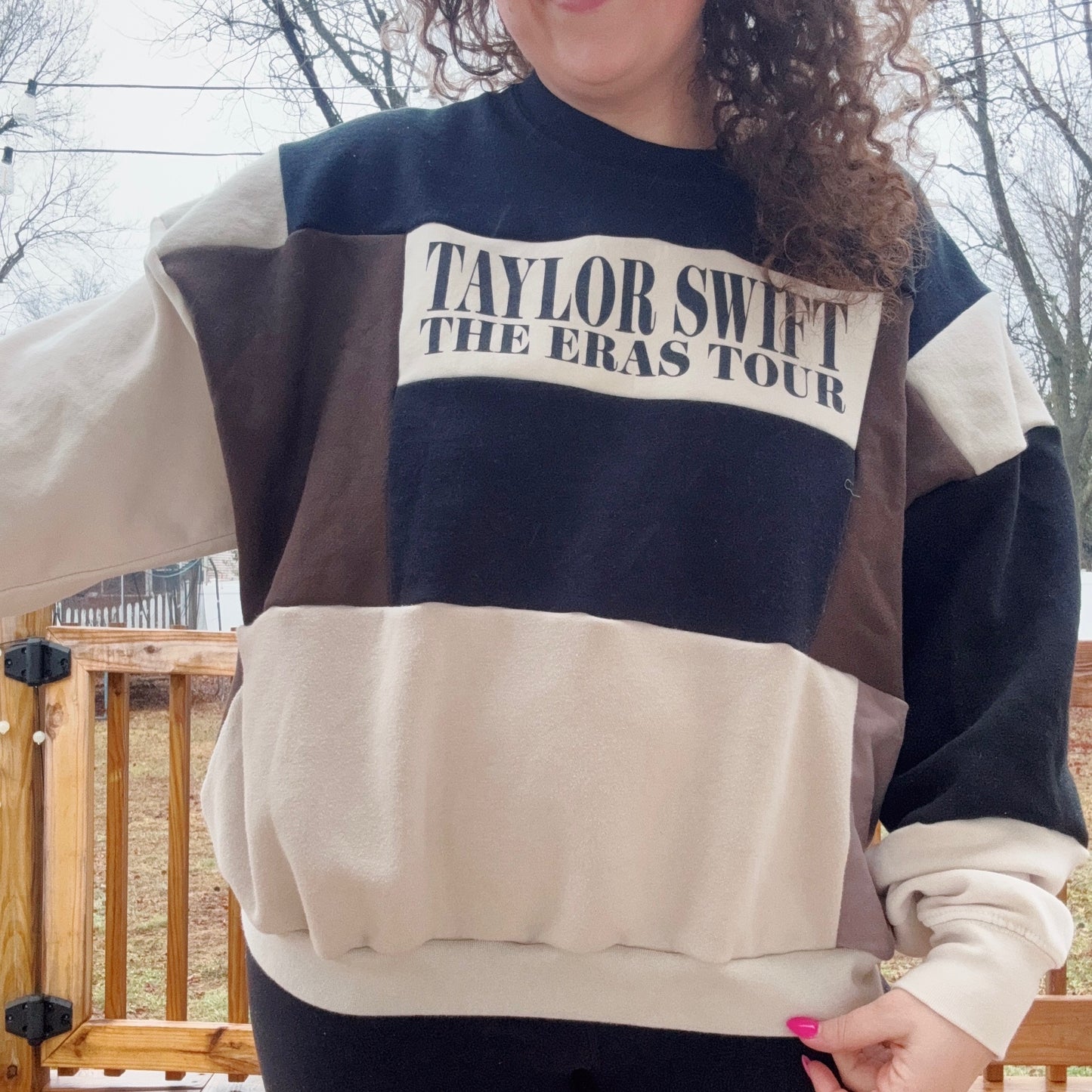 Eras Patchwork Crewneck - Size XS-XL
