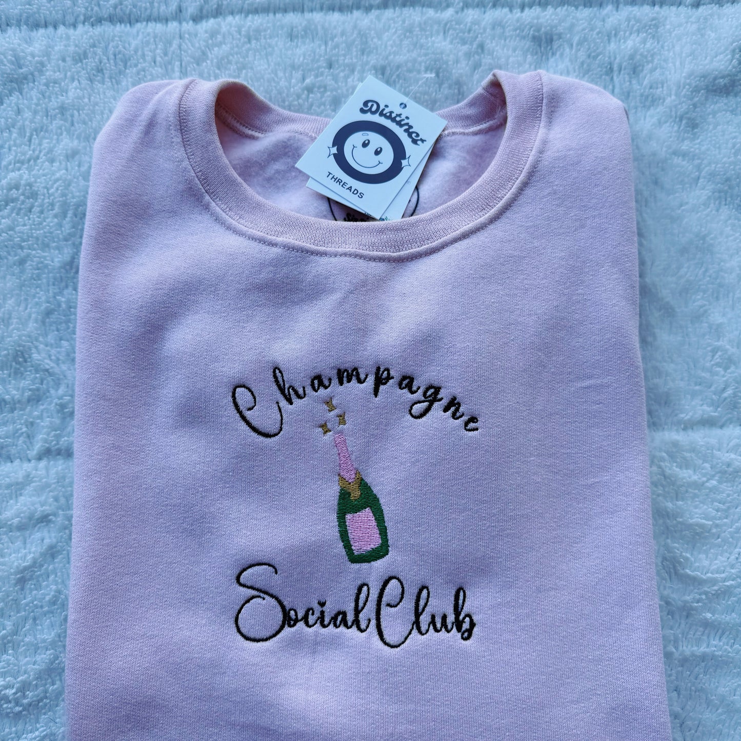 Champagne Social Club Embroidered Crewneck Sweatshirt