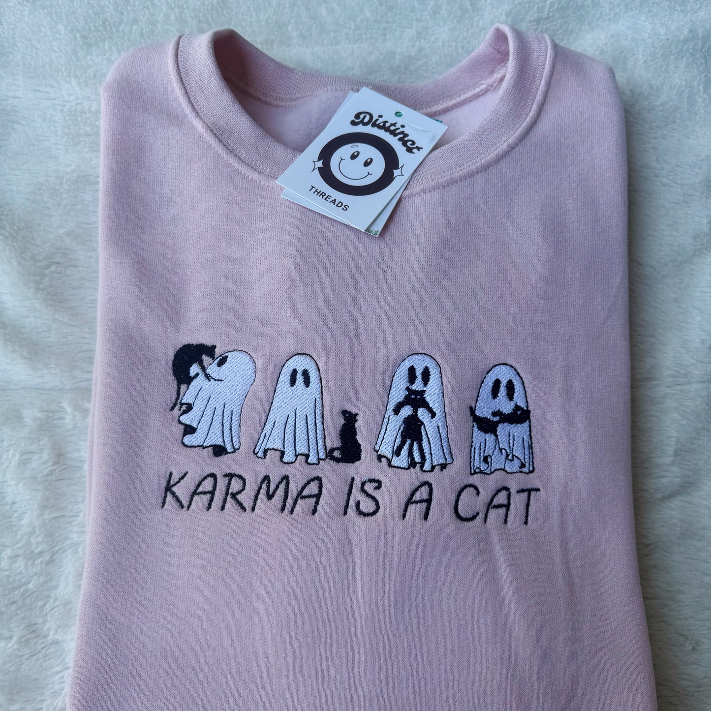 Karma Halloween Taylor Inspired Embroidered Crewneck Sweatshirt