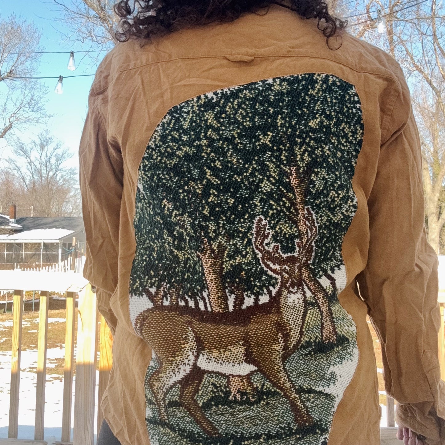 Deer Tapestry Shacket - Size XS-L