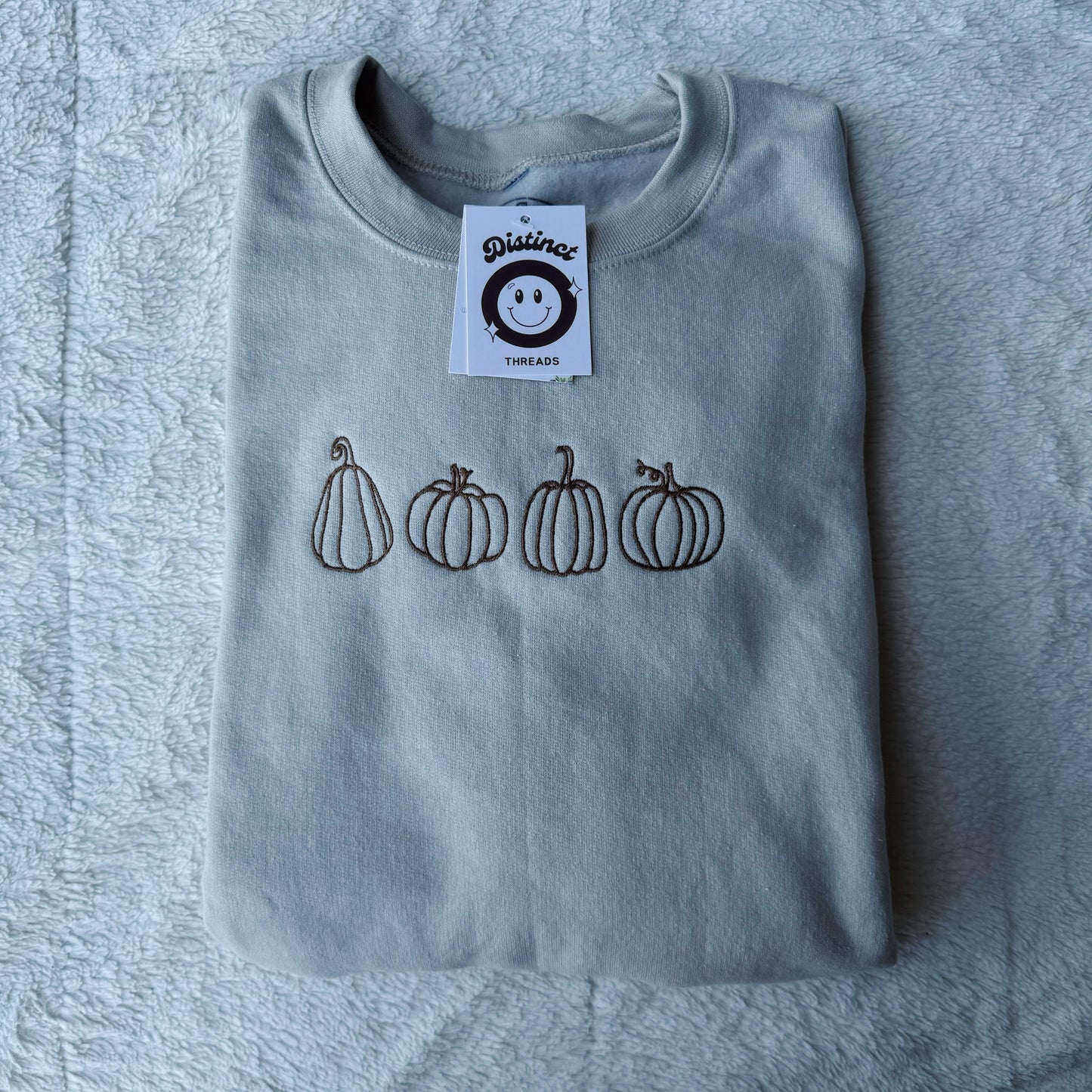 4 Pumpkins Embroidered Crewneck Sweatshirt