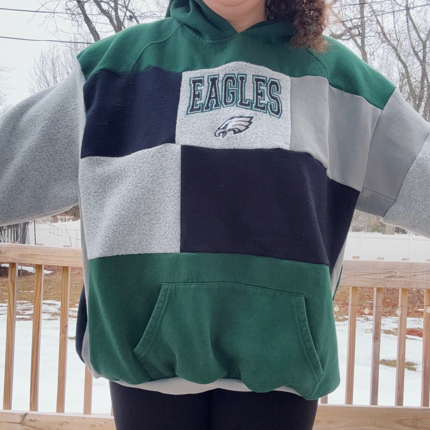 Eagles Patchwork Hoodie - Size S-XL