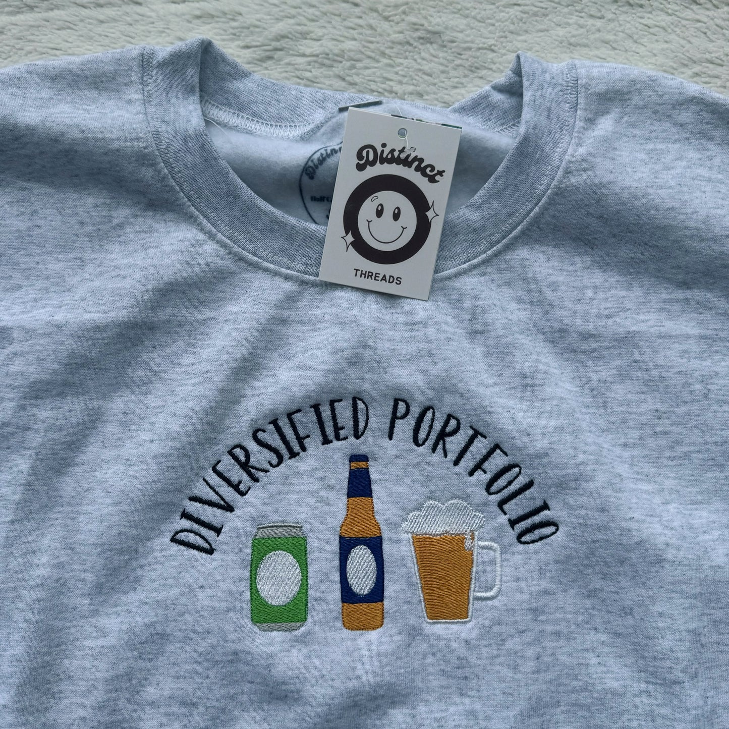 Diversified Portfolio Beer Ready To Ship Embroidered Crew - Size XXL