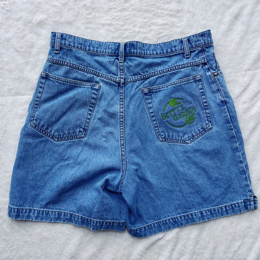 Taylor Inspired Betty's Garden Vintage Cherokee Embroidered Jean Shorts - Size 14