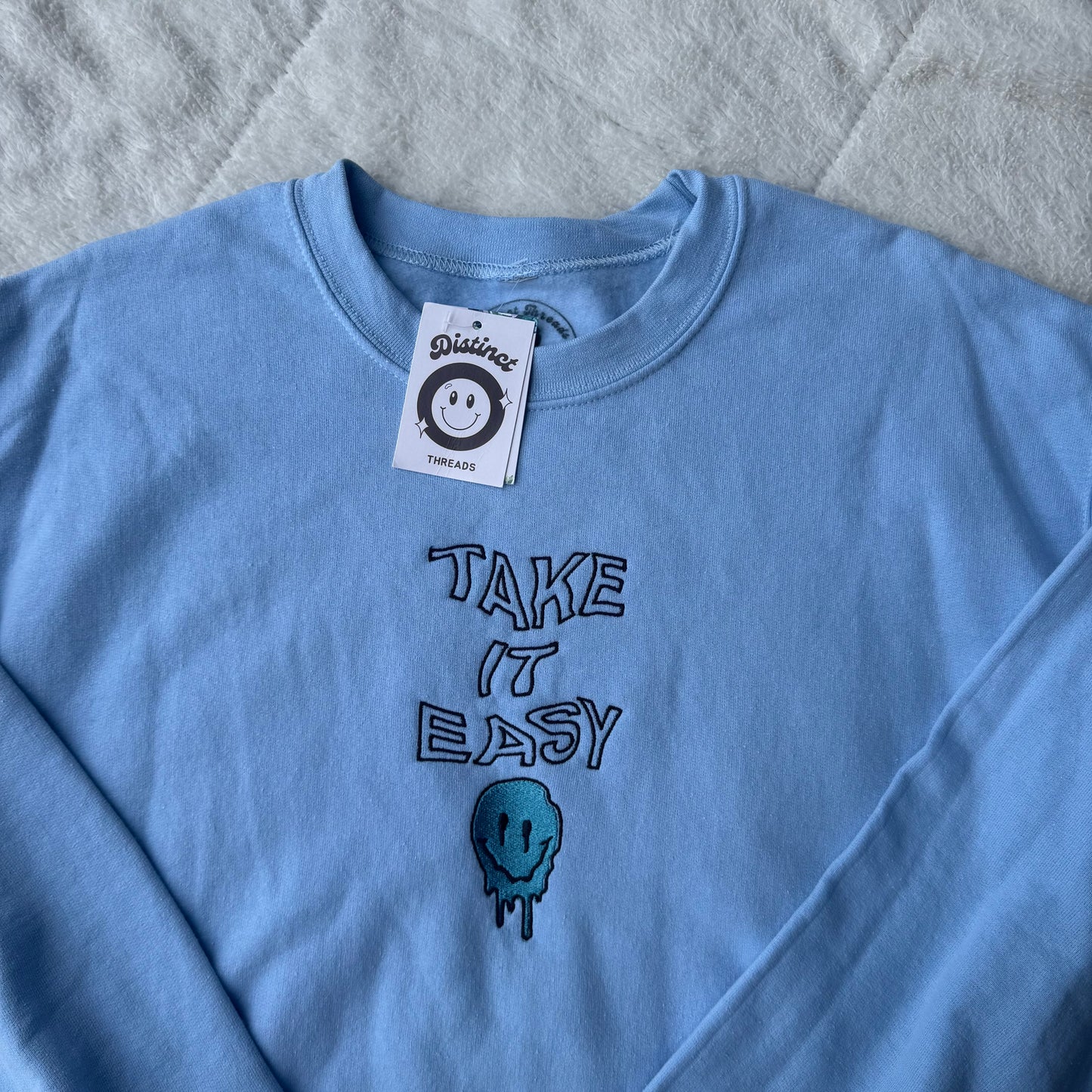 Take It Easy Ready To Ship Embroidered Crew - Size Medium