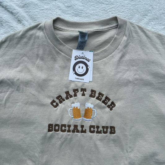 Craft Beer Social Club Ready To Ship Embroidered Tee - Size XL