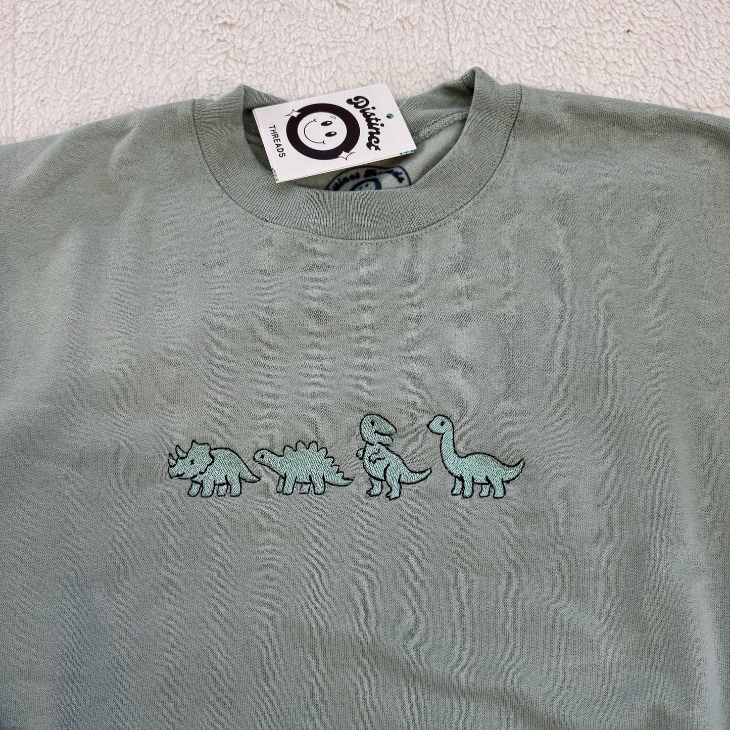 Baby Dinos Ready To Ship Embroidered Crew - Size Small