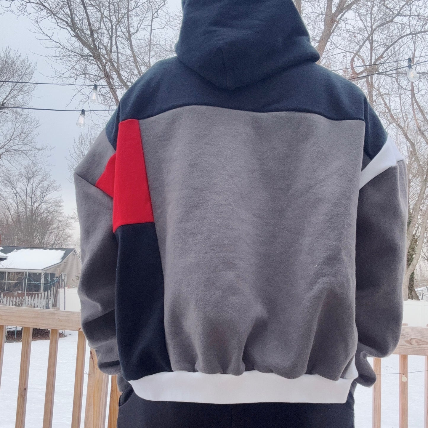 Scream Patchwork Hoodie - Size XS-2XL