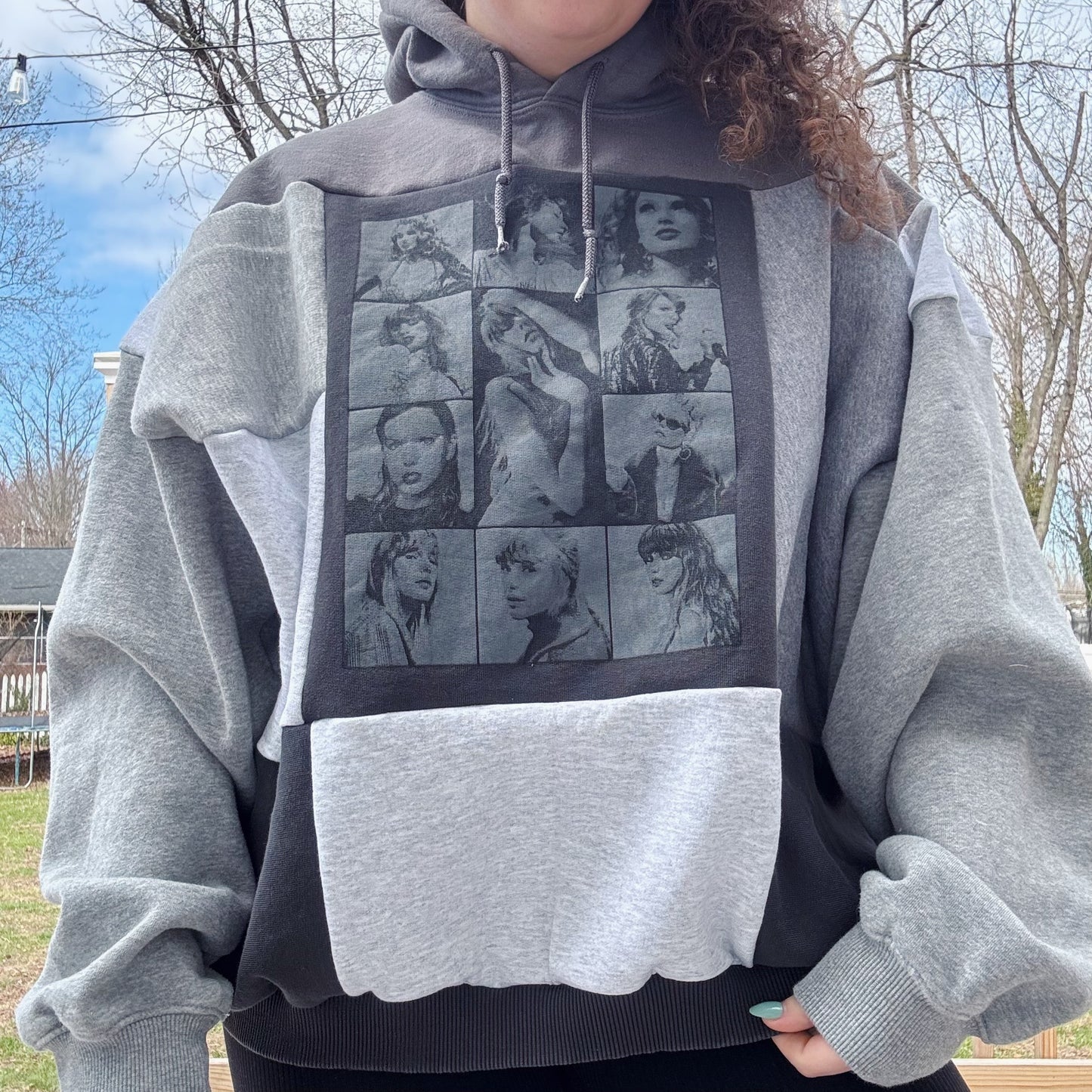 Taylor Patchwork Hoodie - Size S-2XL