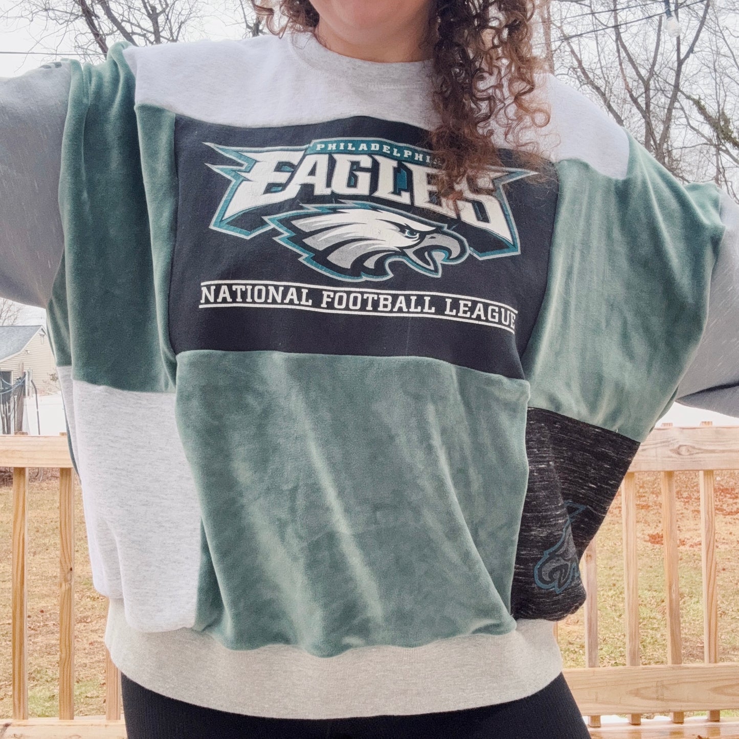 Birds Patchwork Crewneck - Size M-2XL