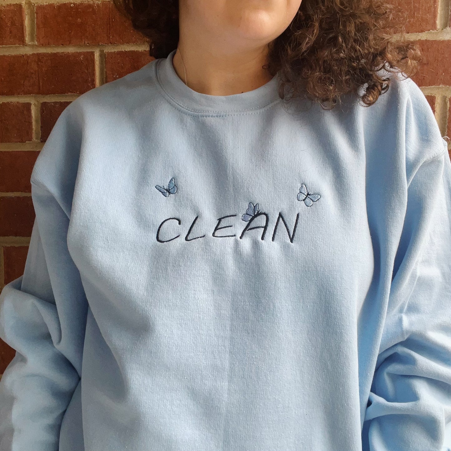 Clean Taylor Inspired Embroidered Crewneck Sweatshirt