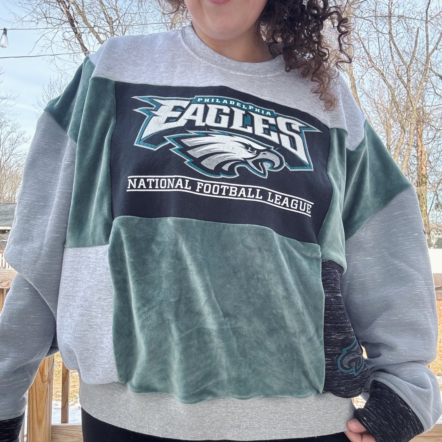 Birds Patchwork Crewneck - Size M-2XL