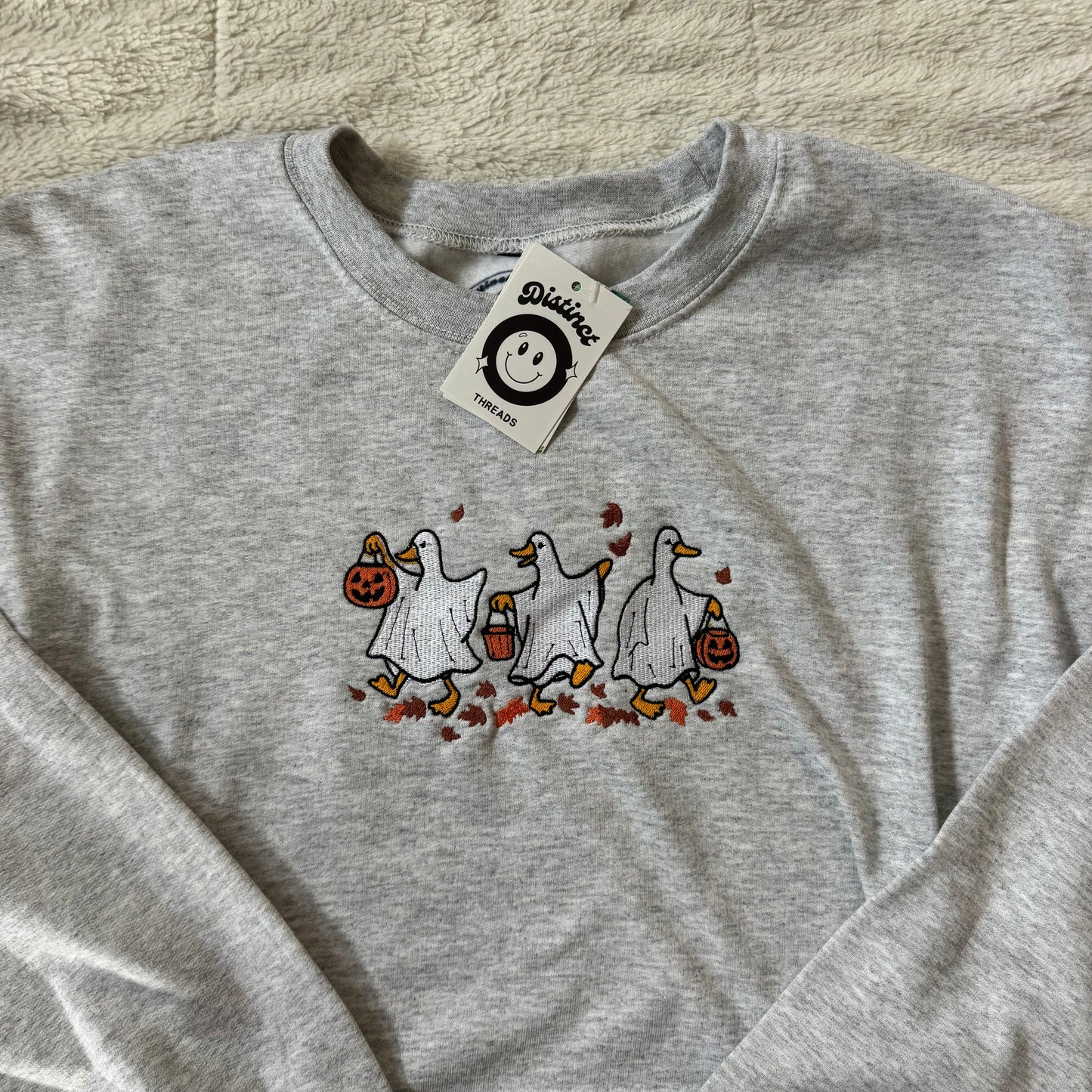 Ghost Ducks Ready To Ship Embroidered Crew - Size Large