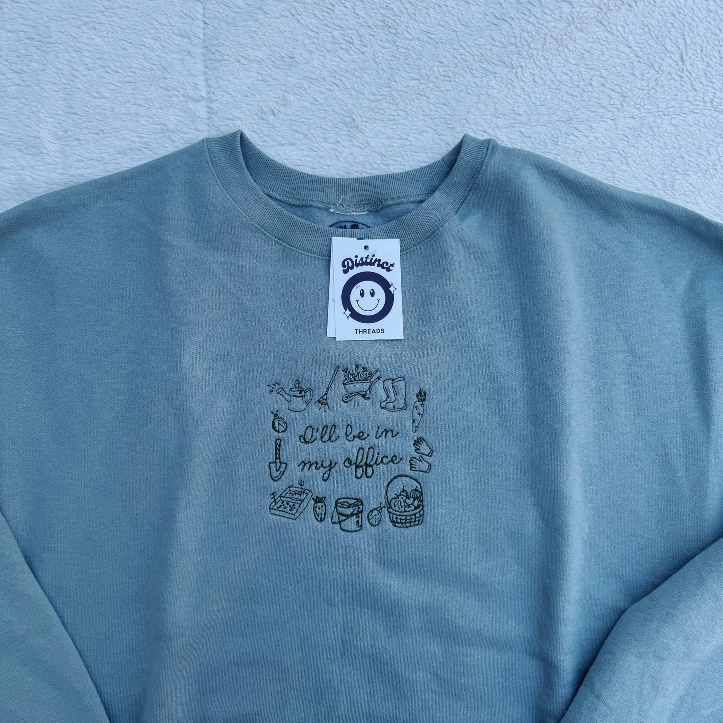 I’ll Be In My Office (Garden) Ready To Ship Embroidered Crew - Size XL