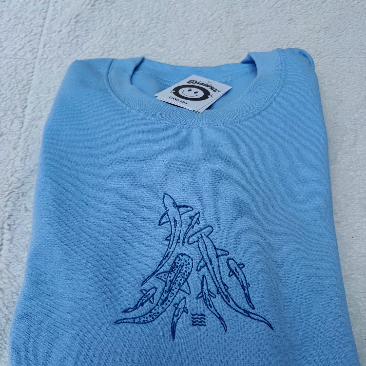 Shark Friends Embroidered Crewneck Sweatshirt