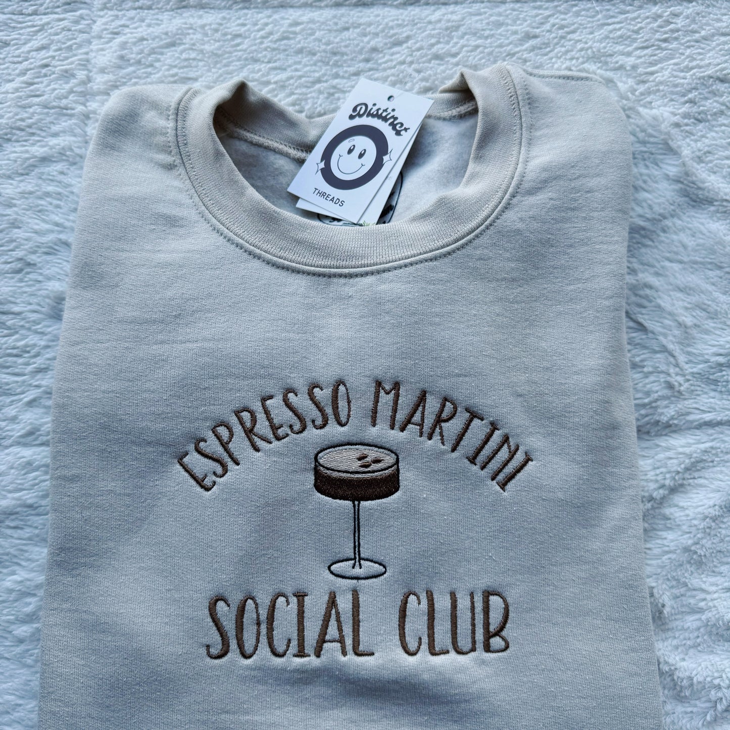 Espresso Martini Social Club Embroidered Crewneck Sweatshirt