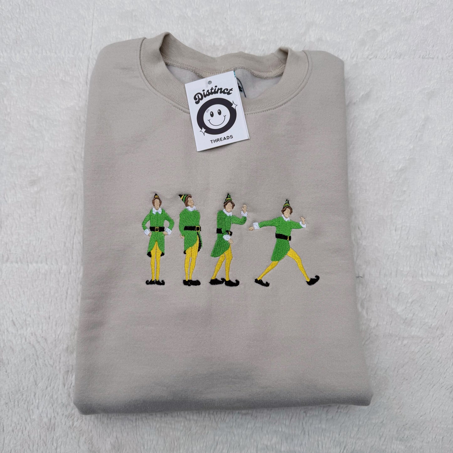 Buddy The Elf Christmas Embroidered Crewneck Sweatshirt