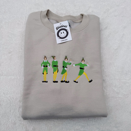 Buddy The Elf Christmas Embroidered Crewneck Sweatshirt