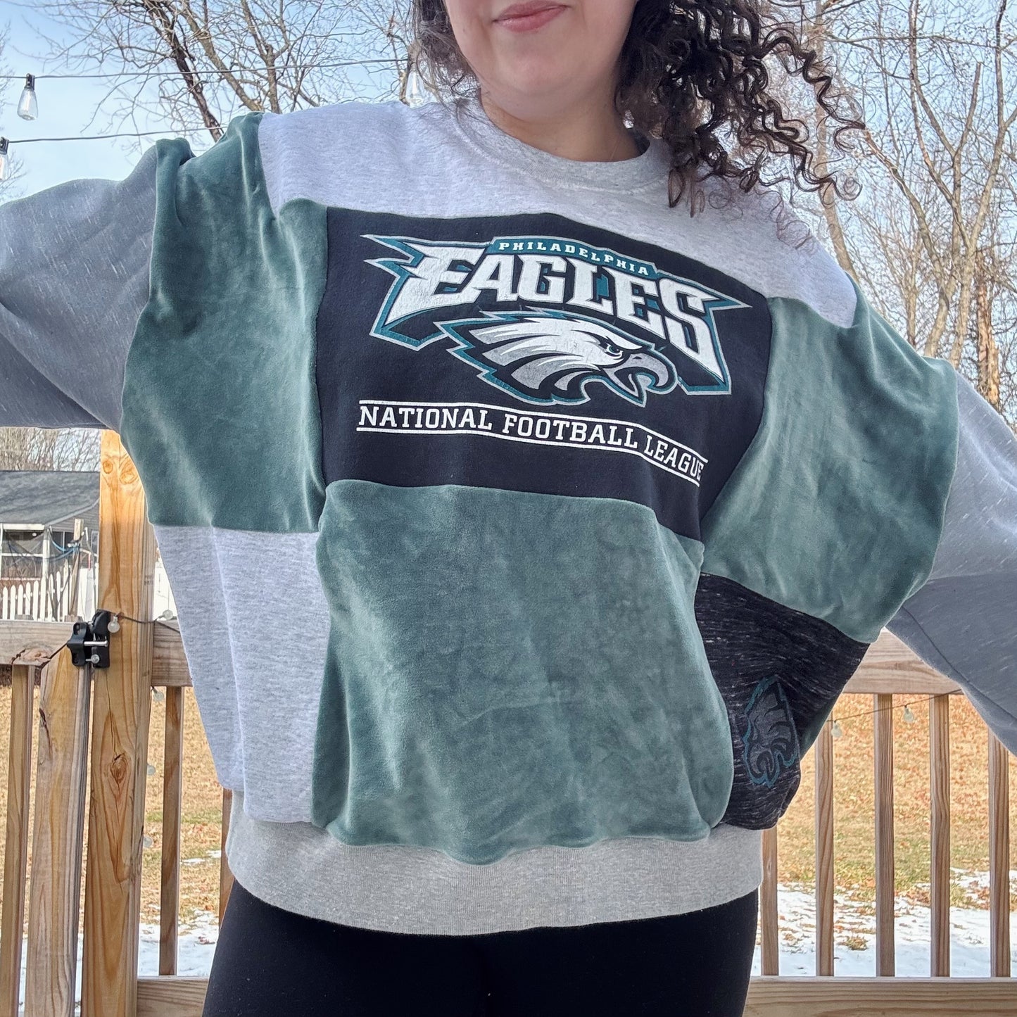 Birds Patchwork Crewneck - Size M-2XL