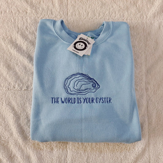 The World Is Your Oyster Embroidered Crewneck Sweatshirt