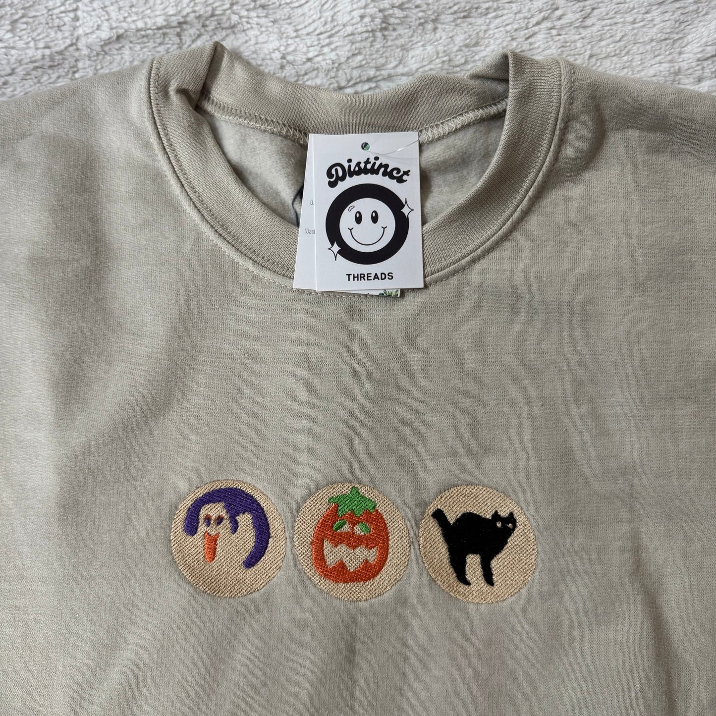 Halloween Cookies Ready To Ship Embroidered Crew - Size Large