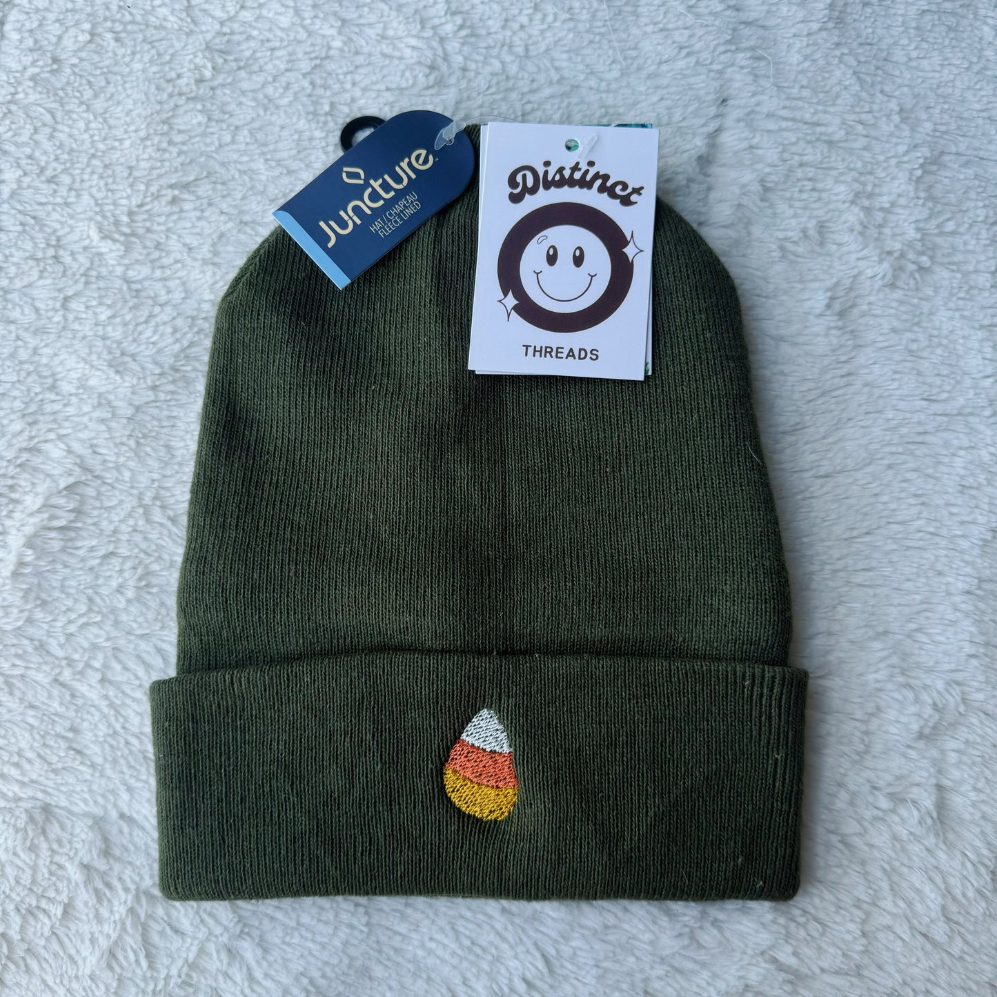 Candy Corn Embroidered Beanie