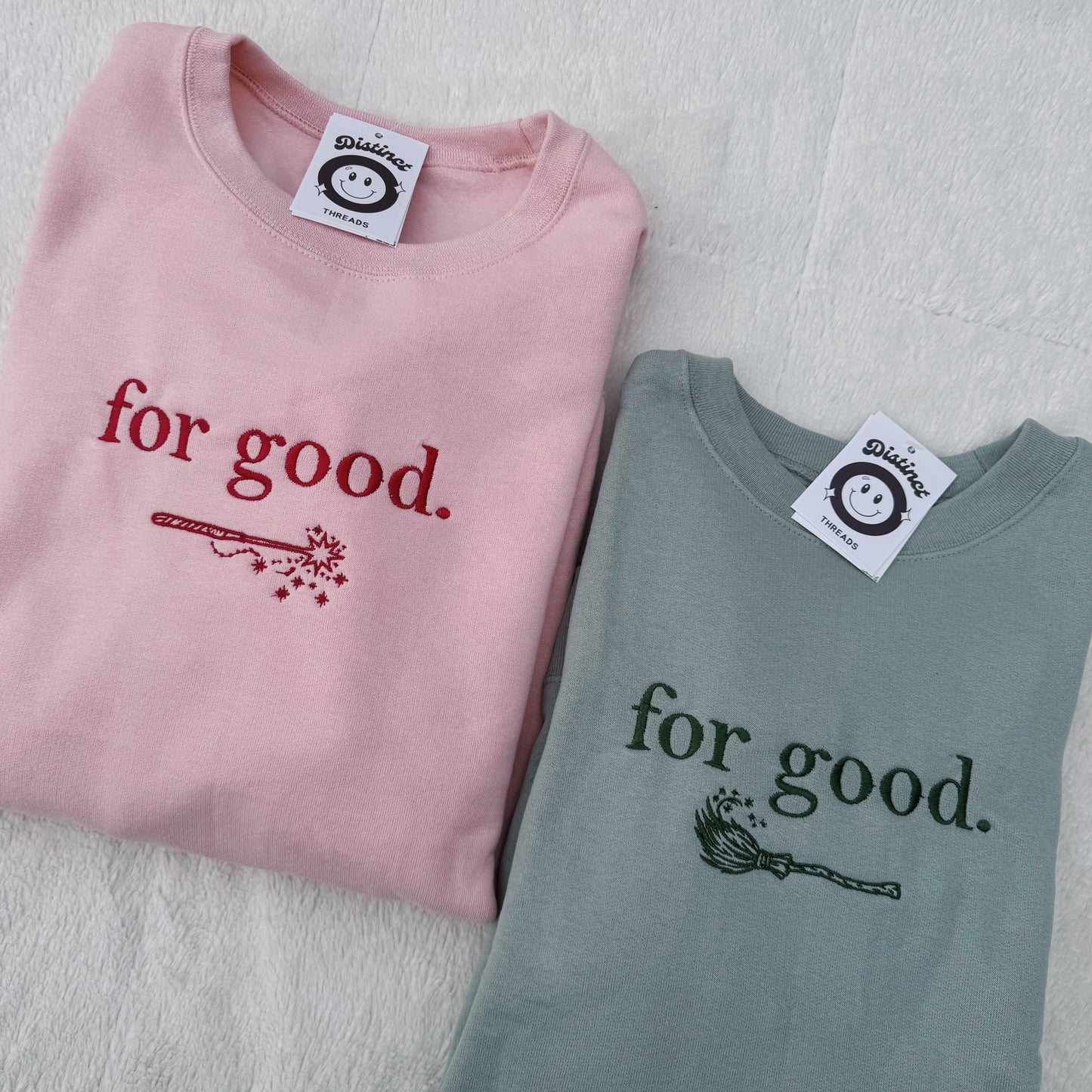 For Good Embroidered Crewneck Sweatshirt