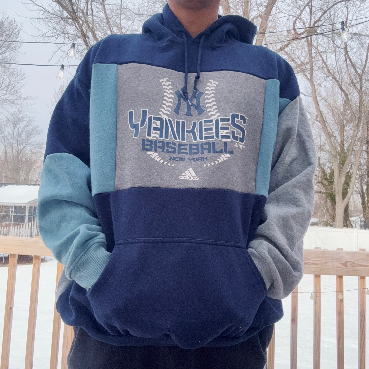 Yanks Patchwork Hoodie - Size S-2XL