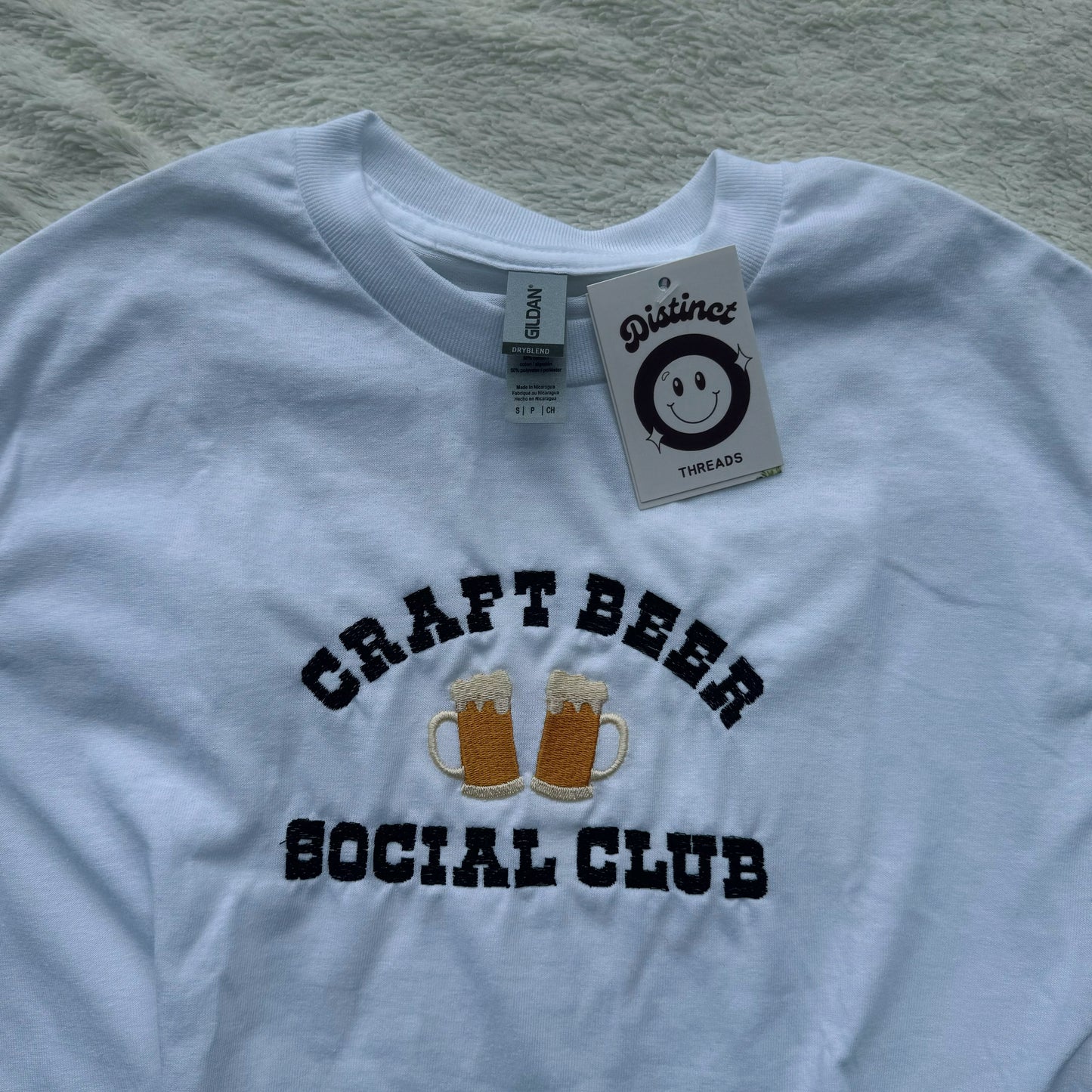 Craft Beer Social Club Ready To Ship Embroidered Tee - Size Small