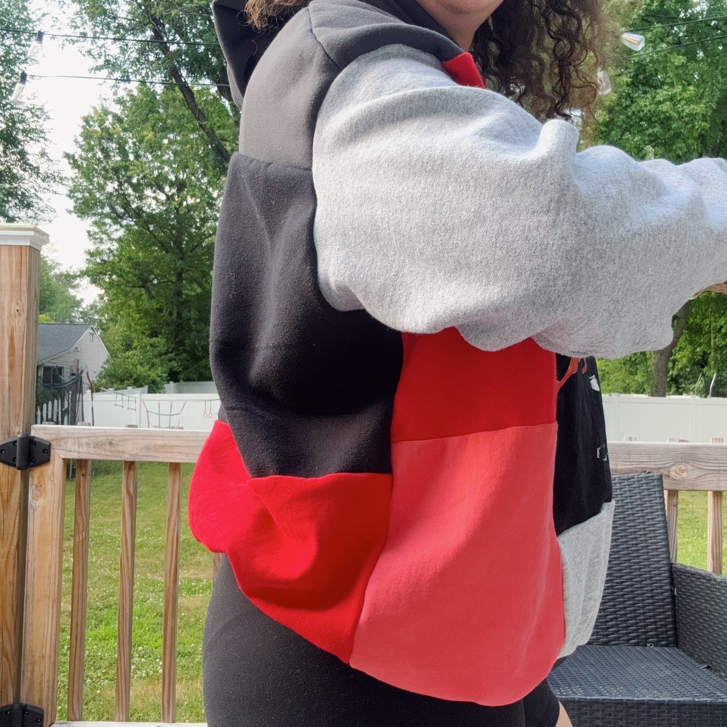 Sabrina Patchwork Hoodie - Size XS-L