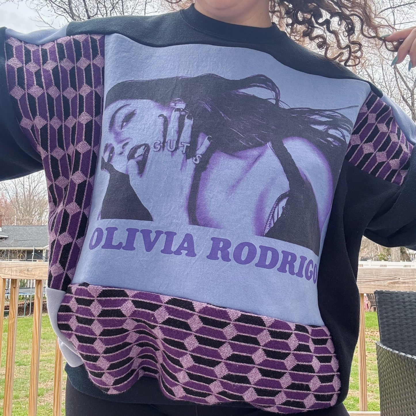 Olivia Patchwork Crew - Size XS-L
