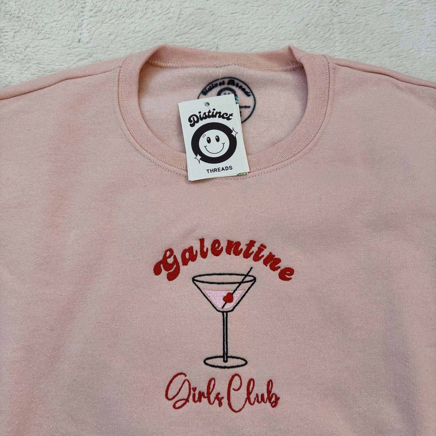 Galentine Girls Club Ready To Ship Embroidered Crew - Size XL