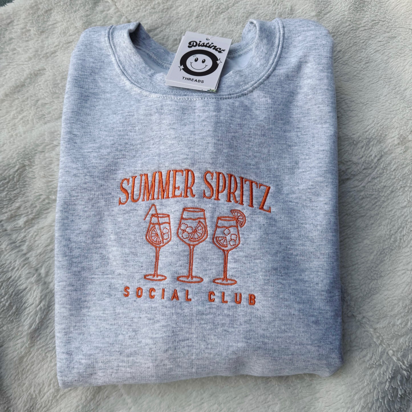Summer Spritz Social Club Embroidered Crewneck Sweatshirt