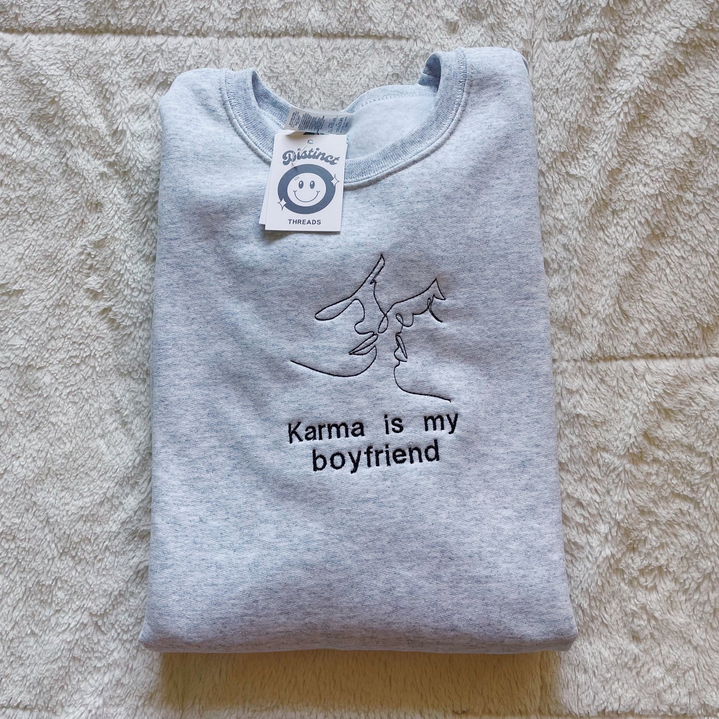 Karma Is My Boyfriend Taylor Inspired Embroidered Crewneck Sweatshirt