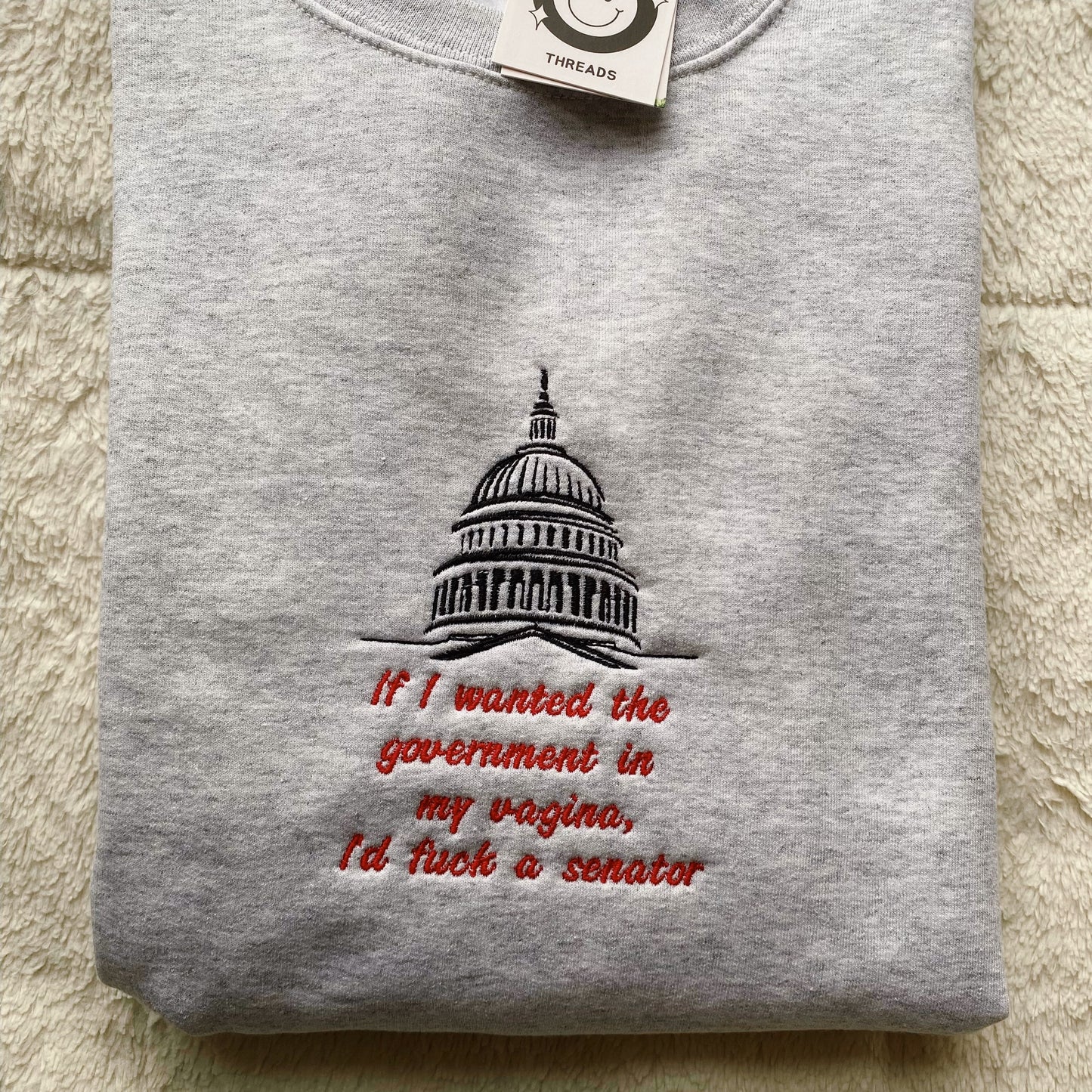 F*ck A Senator Embroidered Crewneck Sweatshirt