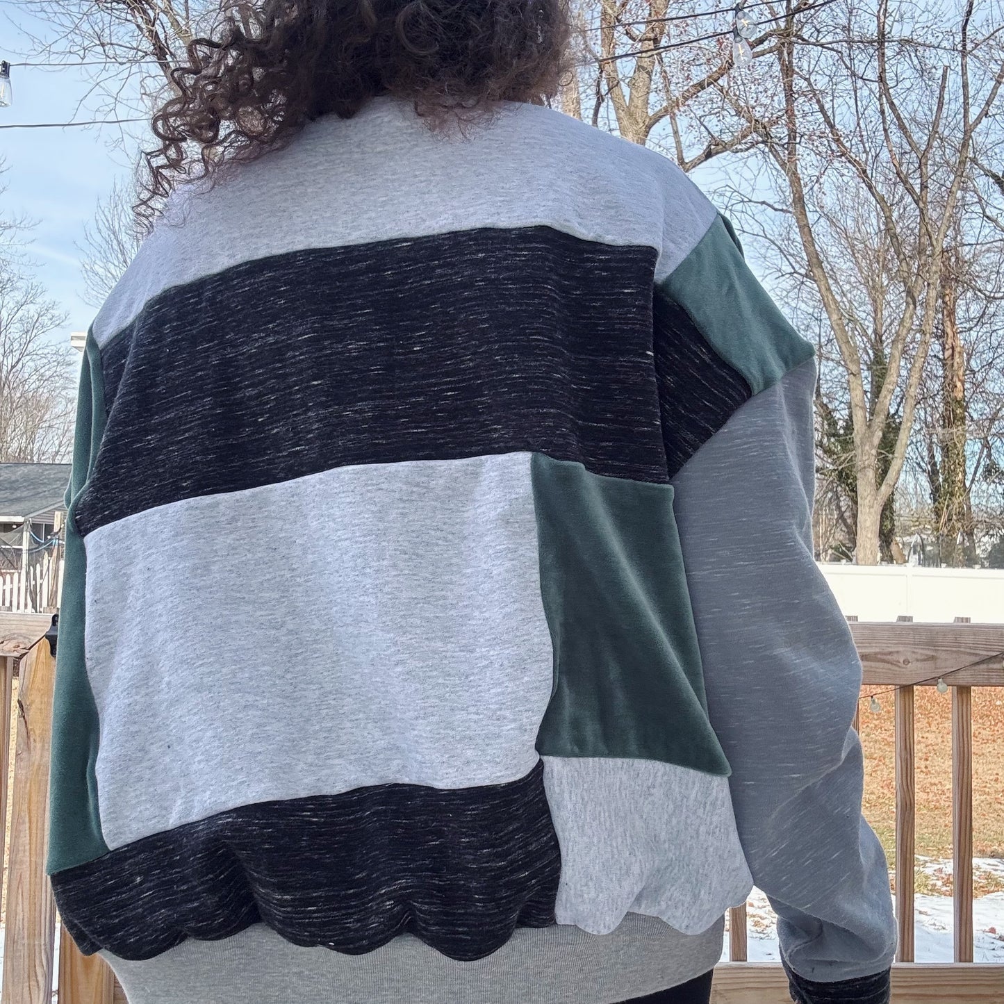 Birds Patchwork Crewneck - Size M-2XL