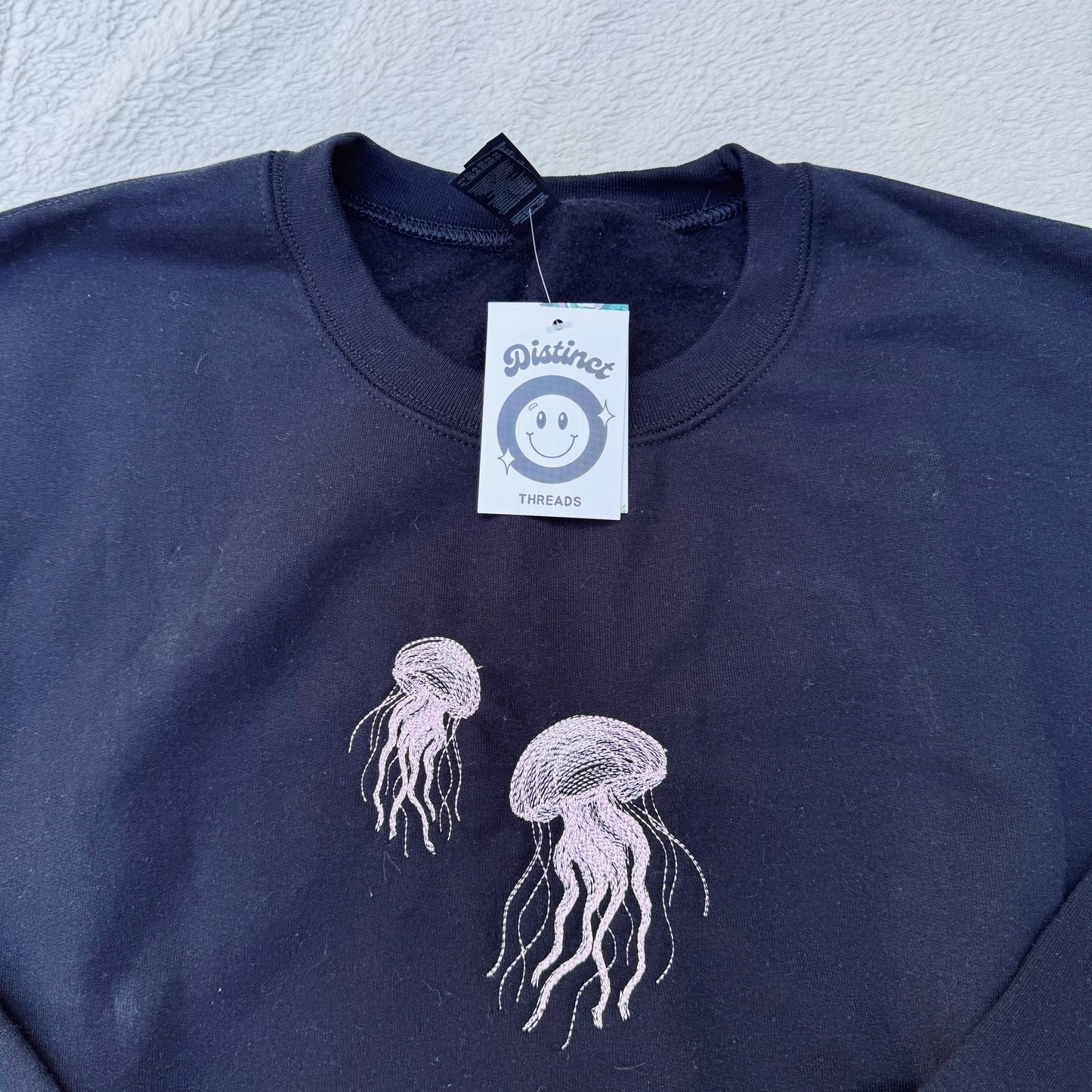Pink Jellies Ready To Ship Embroidered Crew - Size Medium