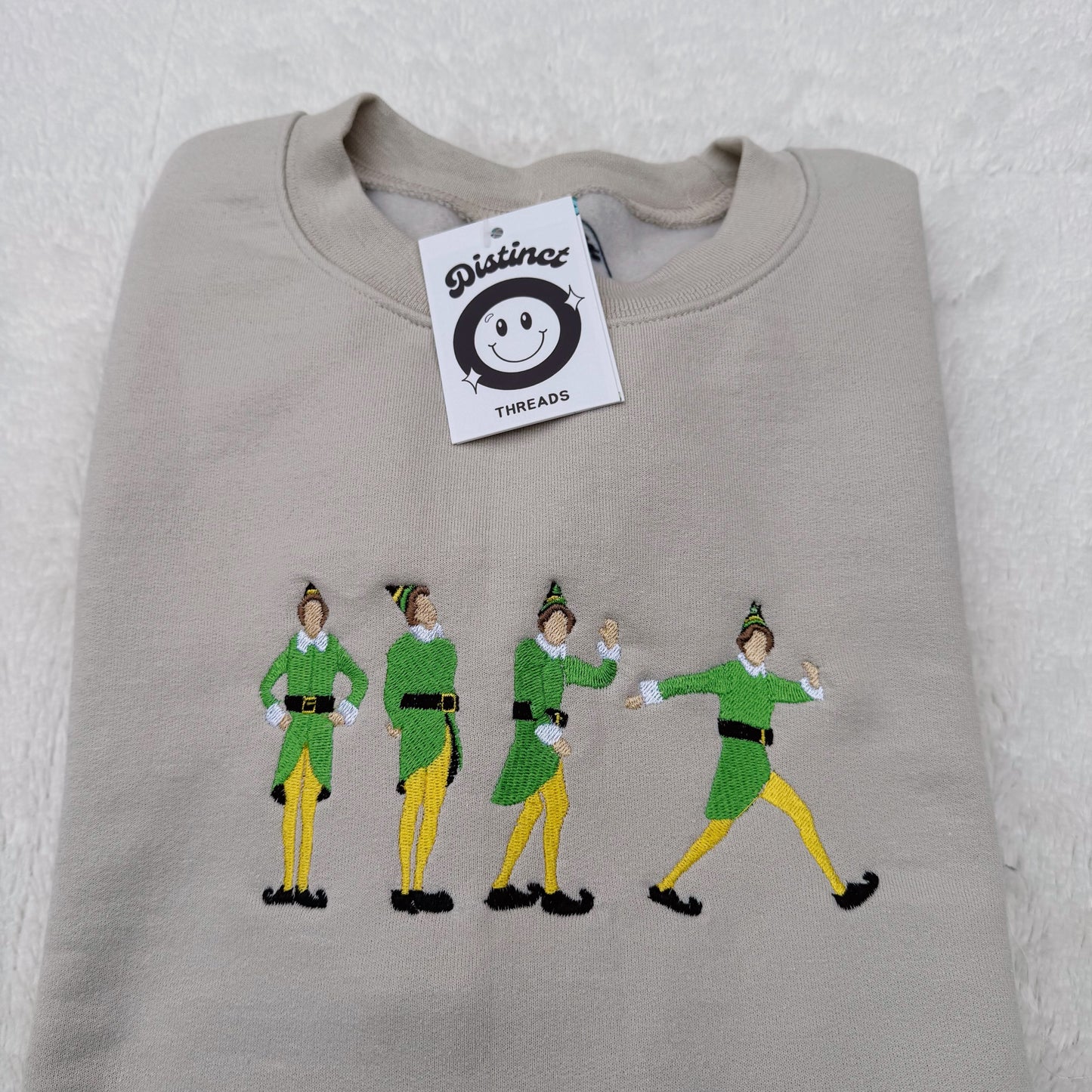 Buddy The Elf Christmas Embroidered Crewneck Sweatshirt