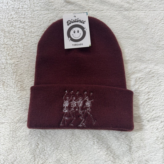 Dancing Skeletons Ready To Ship Embroidered Beanie