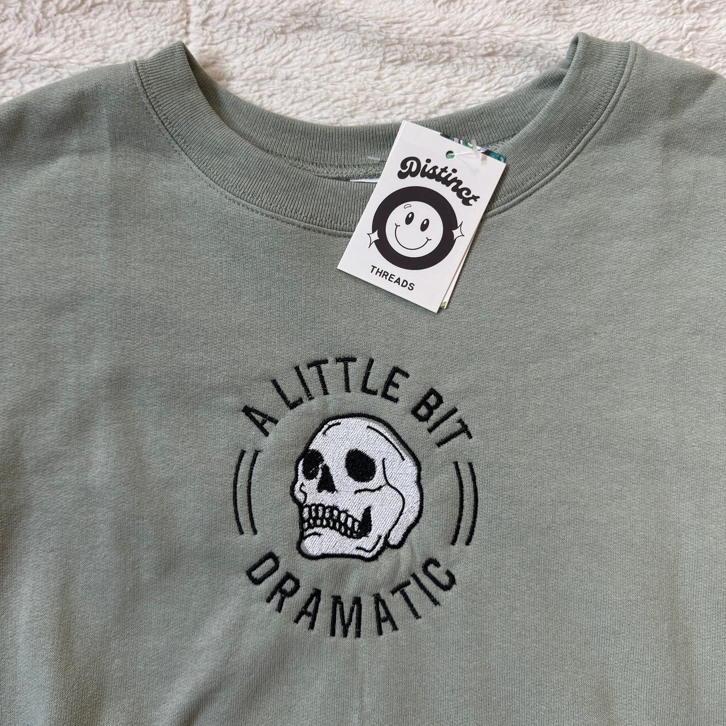 A Little Bit Dramatic Ready To Ship Embroidered Crew - Size XXL