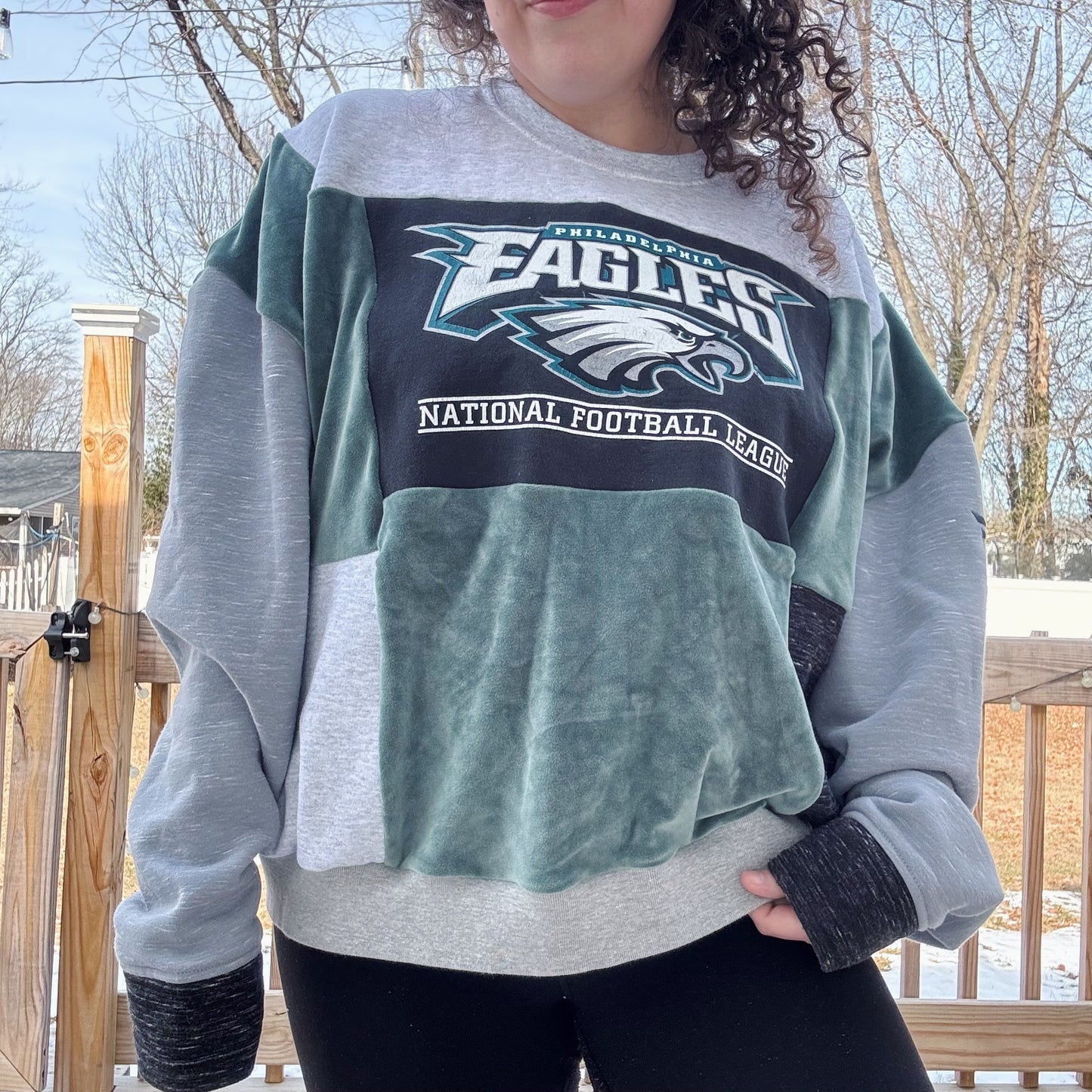 Birds Patchwork Crewneck - Size M-2XL