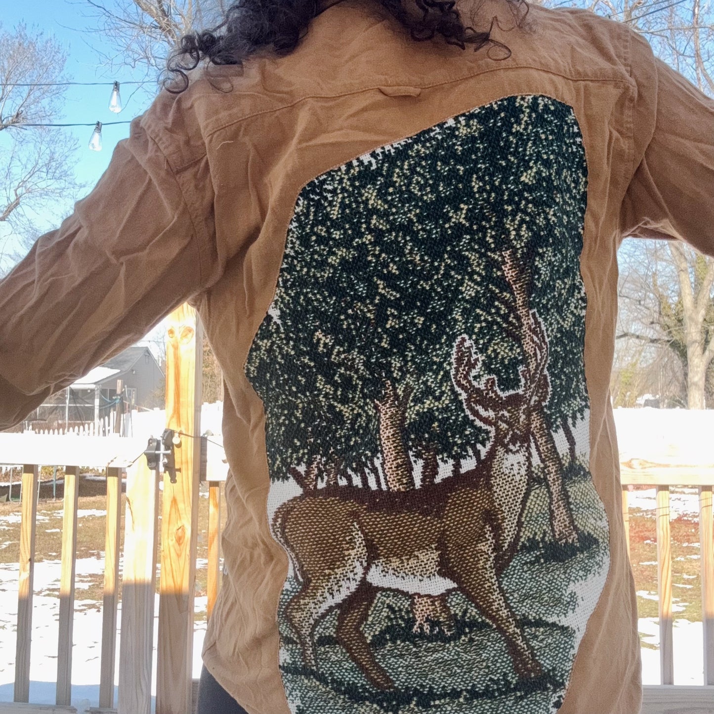 Deer Tapestry Shacket - Size XS-L