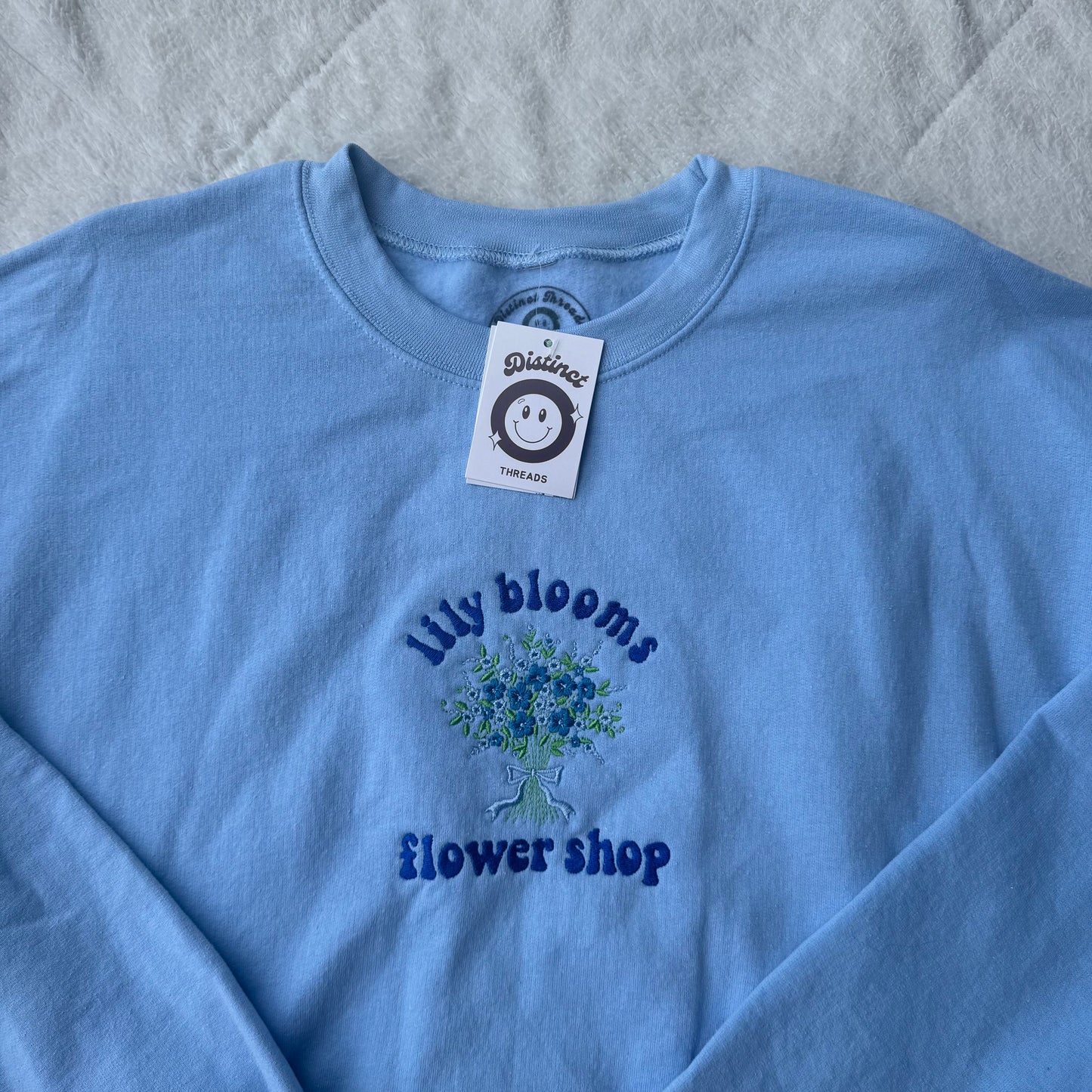 Lily Blooms Flower Shop Ready To Ship Embroidered Crew - Size XL