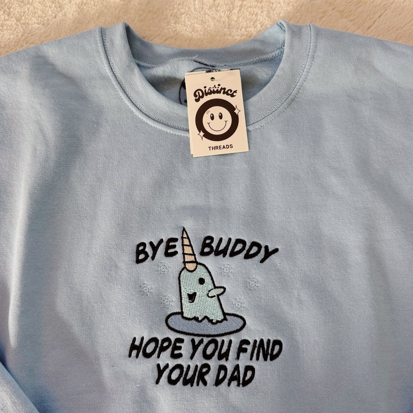 Mr. Narwhal Ready To Ship Embroidered Crew - Size Medium