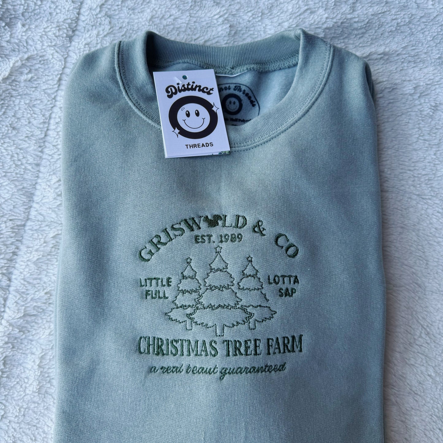 Griswold & Co Christmas Tree Farm Christmas Embroidered Crewneck Sweatshirt