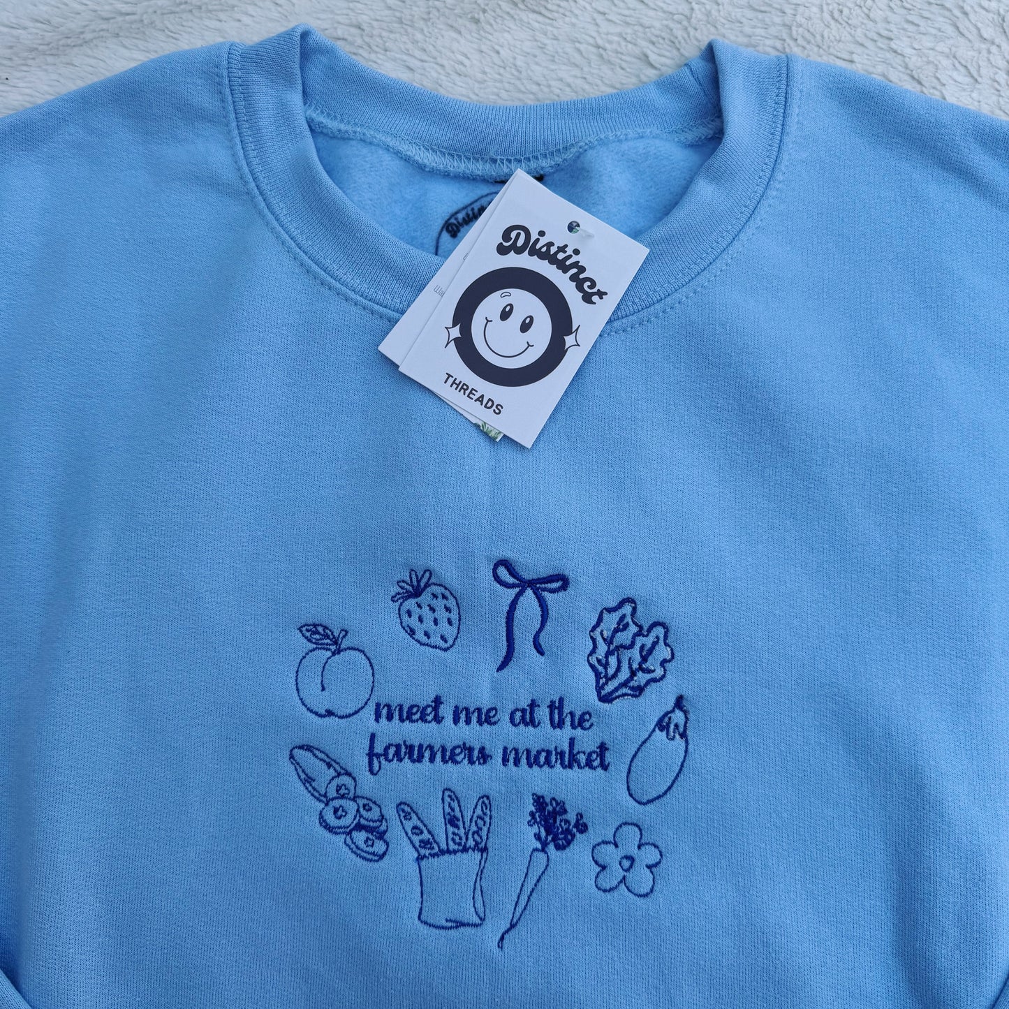 Meet Me At The Farmers Market Ready To Ship Embroidered Crew - Size Medium